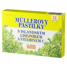 Müllerovy pastilky s isl.lišejníkem bez cukru 12 ks