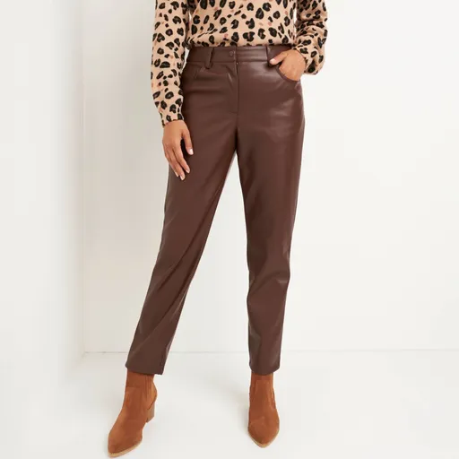 7/8 úzke koženkové nohavice