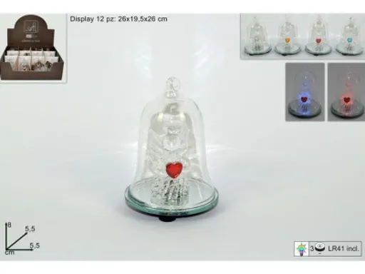 MAKRO - Zvonček s anjelom LED rôzne farby