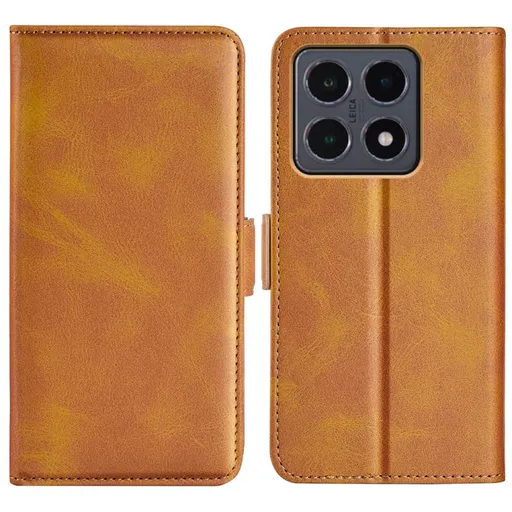 SIDE Peňaženkové puzdro pre Xiaomi 15T svetlohnedé