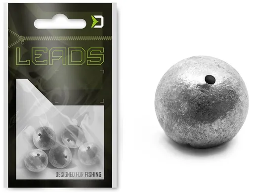 Delphin priebežné olovo leads gulička s otvorom - 3 g 10 ks