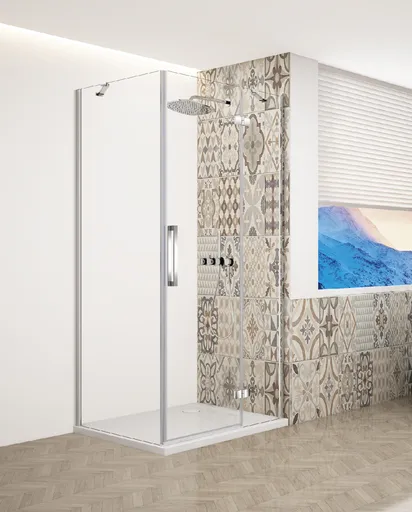 GELCO TRINITY CHROM štvorcový kút 1200x1200 pravý, číre sklo, GT5612-12CR-CH GT5612-12CR-CH