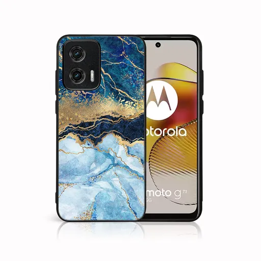 MY ART Ochranný kryt pre Motorola Moto G73 5G BLUE MARBLE (141)