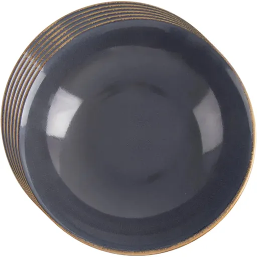 Orion Súprava keramických hlbokých tanierov Glaze sivá 20,5 cm, 6 ks
