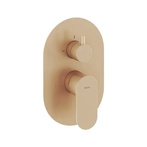 Ravak Eleganta sprchová a vaňová batéria bez podomietkového telesa ružové zlato kefované X070375