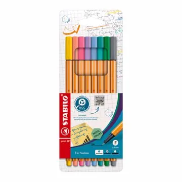 STABILO point 88, 8 ks, puzdro „Pastel (4006381493499)
