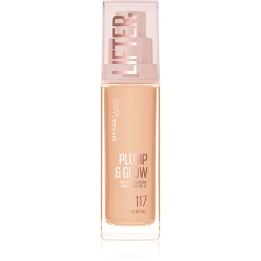 MAYBELLINE NEW YORK Lifter Plump & Glow rozjasňujúci make-up pre prirodzený vzhľad odtieň 117 30 ml