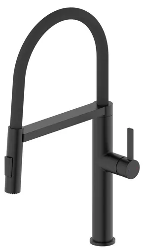 SAPHO SAPHO - ATON stojanková drezová batéria so sprškou, čierna mat EV125B