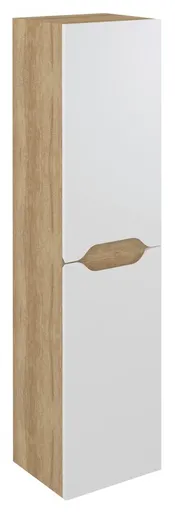 SAPHO - WAVE skrinka vysoká 35x140x30cm, ľavá/pravá, biela/dub Alabama WA245-3022