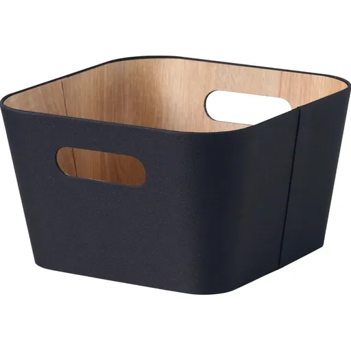 Kitchisimo Set 2 úložných košíkov 27 × 27 × 16 cm, čierna, M