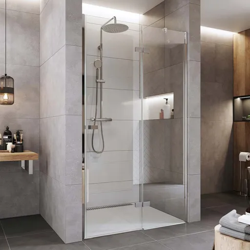 Mereo Sprchové dvere, Novea, pántové, 100x200 cm, chróm ALU, sklo Číre, pravé prevedenie CK10311ZP