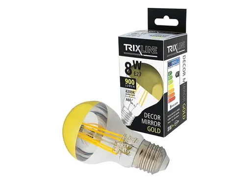 Žiarovka LED E27 8W A60 biela prírodná TRIXLINE Decor Mirror P1002 Gold