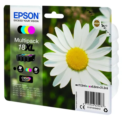 Epson 18XL T181640 C13T18164022 barevná (CMYK) originálna cartridge