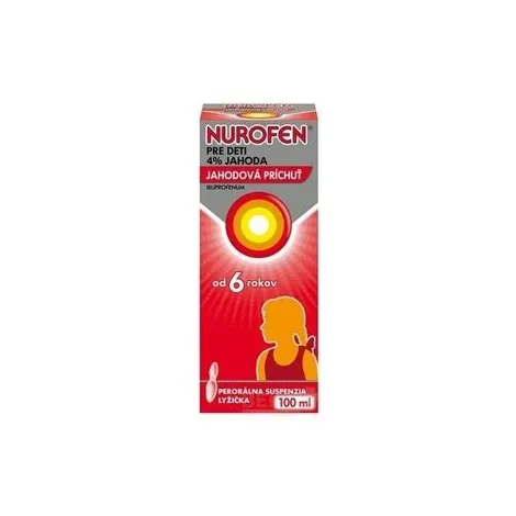Nurofen suspenzia pre deti 4% jahoda 100 ml