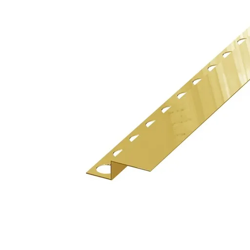 Spádový profil Eviso gold lesk, nerez PVD, dĺžka 150 cm, výška hrany 40 mm, LCGO0102