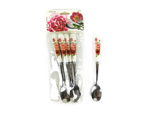 MAKRO - Lyžička na kávu RUŽA 6ks