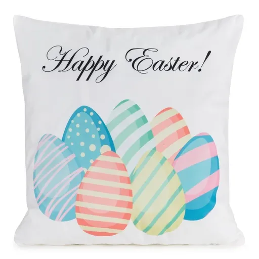 ArtFir Veľkonočná obliečka EASTER 3 | biela/modrá 45 x 45 cm