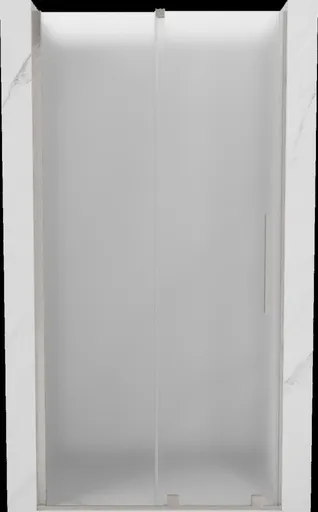 MEXEN/S - Velár posuvné sprchové dvere 100, dekor, nikel kartáčovaný 871-100-000-31-97