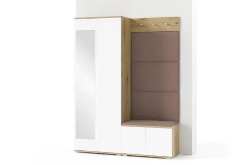 ArtPK Predsieň SEVILLA 1 | dub artisan/biela so zrkadlom Farba: Trinity 06