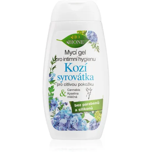 Bione Cosmetics Kozí Syrovátka dámsky sprchový gél pre intímnu hygienu pre citlivú pokožku 260 ml