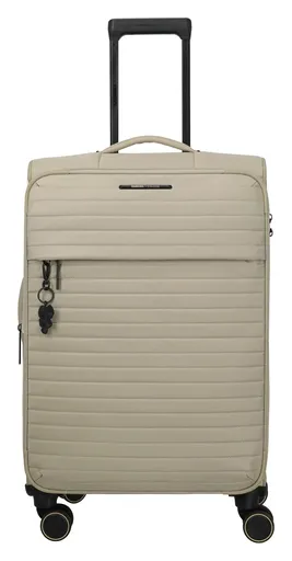Stredný textilný kufor na kolieskach Travelite BARBARA Stepp M Satin nude