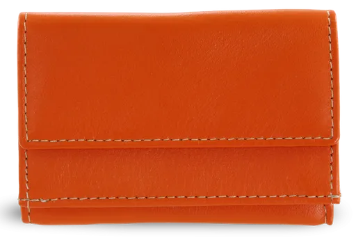 Oranžová dámska kožená mini peňaženka 511-4392A-84