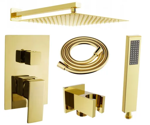 MEXEN/S - Uno DR02 sprchová zostava podomietková, zlatá 71435DR02-50