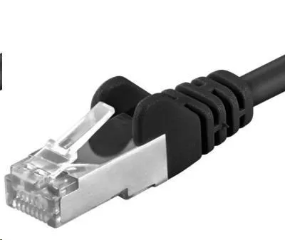 PREMIUMCORD Patch kábel CAT6a S-FTP, RJ45-RJ45, AWG 26/7 7m čierna