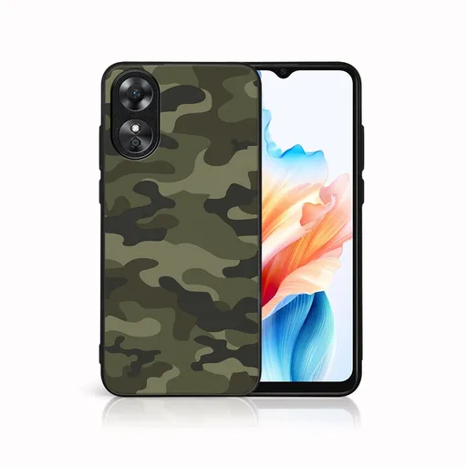 MY ART Ochranný kryt pre Oppo A38 GREEN CAMO (235)