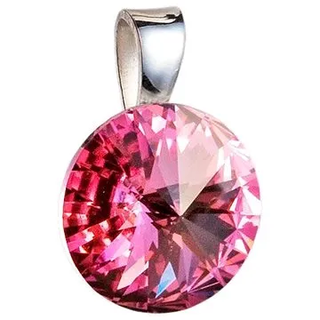 EVOLUTION GROUP 34112.3 okrúhly-rivoli dekorovaný kryštálmi Swarovski ® (925/1000, 1 g, ružový) (8590962344288)