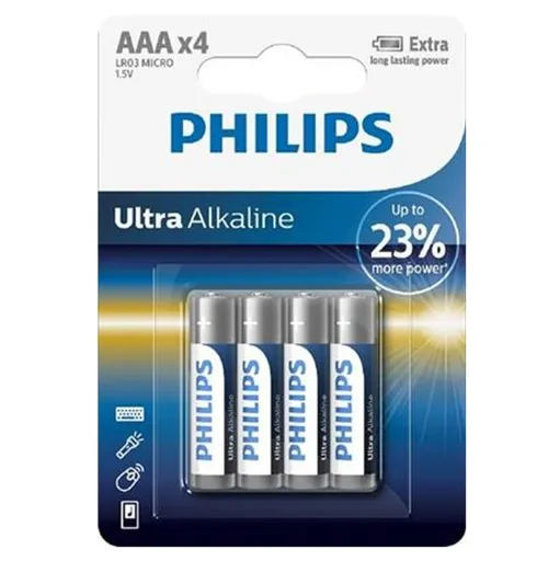 PHILIPS  LR03E4B/10 mikrotužkové batérie 4 kusy