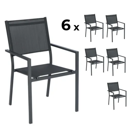 Elvisia Záhradné stoličky DITTE | 6 kusov