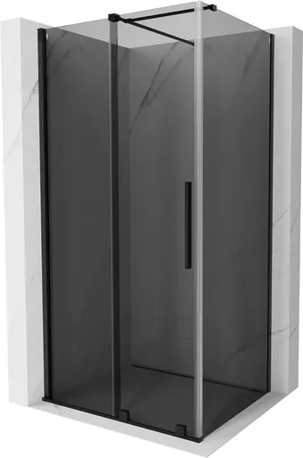 MEXEN/S - Velár sprchovací kút, posuvné dvere 150 x 100, grafit, čierna 871-150-100-41-70