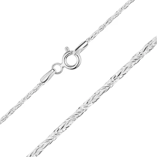 Strieborná retiazka 925 - zatočená trblietavá línia, 1,3 mm