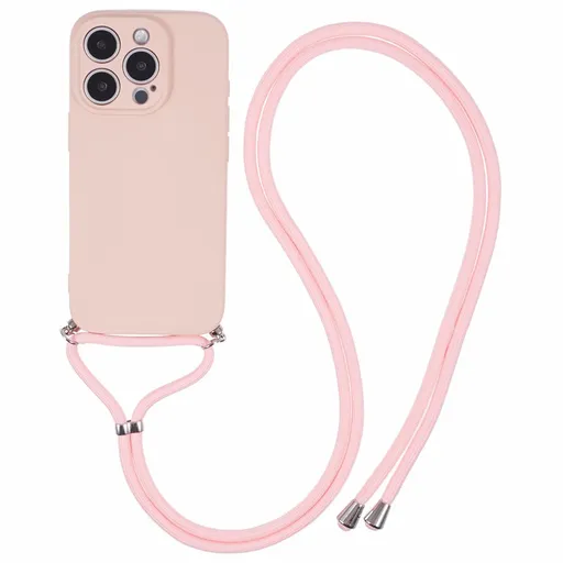 PROTEMIO ROPE Kryt so šnúrkou Apple iPhone 16 Pro svetloružový