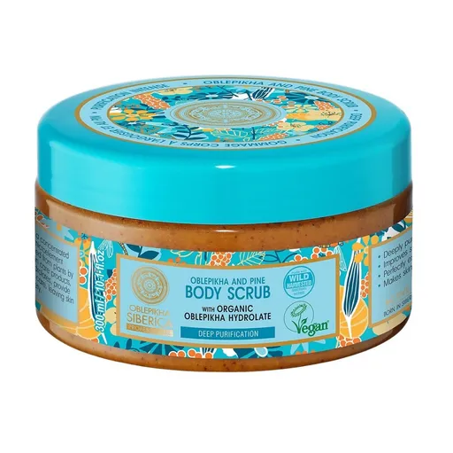 NATURA SIBERICA Rakytníkový telový peeling s borovicou 300 ml