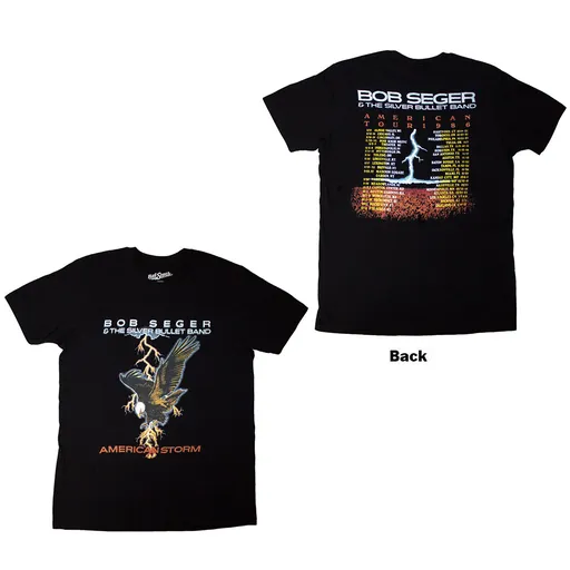 Bob Seger & The Silver Bullet Band tričko Tour '86 Čierna S