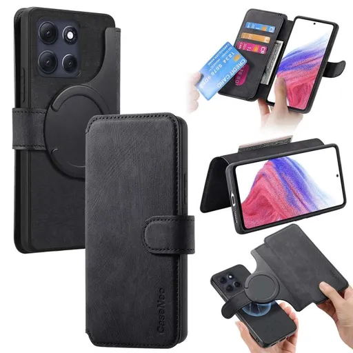 CASENEO Peňaženkové puzdro pre Motorola Moto G86 Power 5G čierne