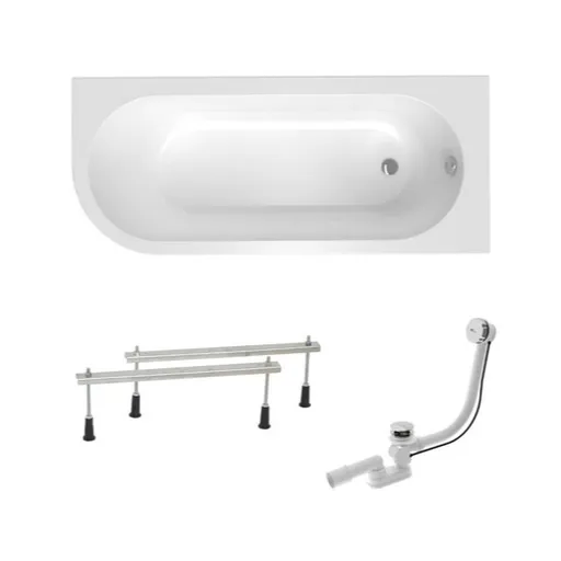 Asymetrická vaňa Laguna Rajka 170x72,5 cm akrylát pravá SIKOVRAJ170PAN