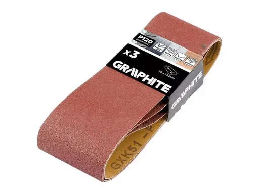 Plátno brúsne nekonečný pás 75x533mm P120 GRAPHITE 58T370 3ks