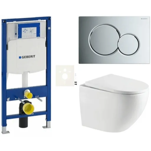 Závesný wc set do ľahkých stien / predstenová SAT SIKOGESTOR67S01CR