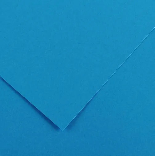 CANSON COLORLINE - Obojstranné farebné papiere 50 x 65 cm, 22 - azure blue, 10 ks