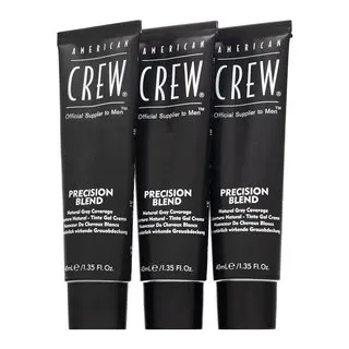 American Crew Precision Blend Natural Gray Coverage farba na vlasy pre mužov Light Blond 7-8 3 x 40 ml