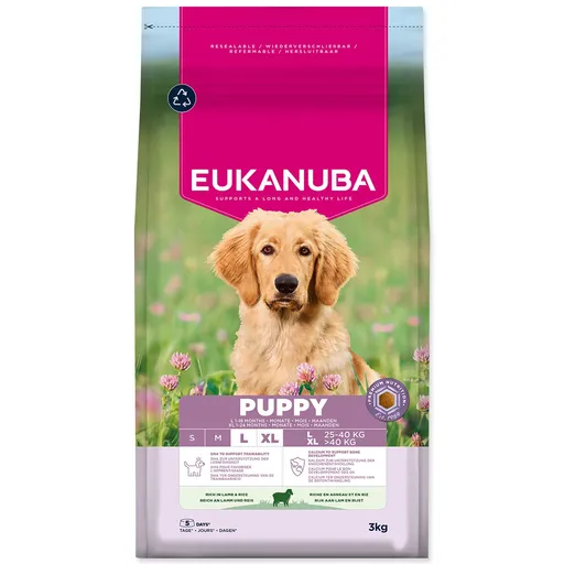Krmivo EUKANUBA Puppy Large rich in lamb 3 kg