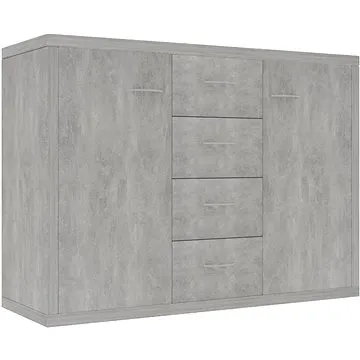 Príborník betónovo sivý 88 × 30 × 65 cm drevotrieska (800688)