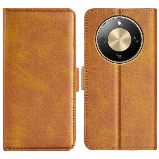 SIDE Peňaženkové puzdro pre Honor Magic8 Lite 5G svetlohnedé