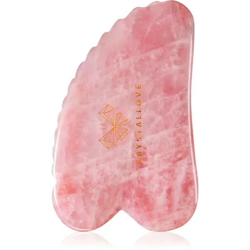 Crystallove Rose Quartz 3D Gua Sha masážna pomôcka 1 ks