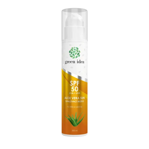 Aloe vera Sun – opaľovacie mlieko SPF 50 – 200 ml – Green idea