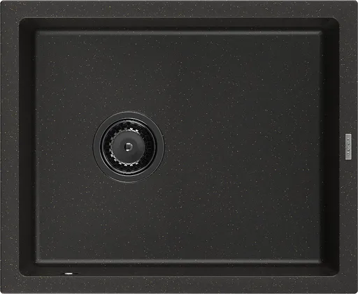 MEXEN/S MEXEN/S - Pedro granitový drez 1-miska 560 x 460 mm, čierna/zlatá metalik, sifón čierna 6508561000-75-B