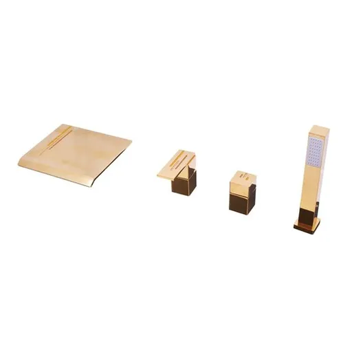 Vaňová batéria RAV Slezák so sprchovacím setom v zlatom prevedení ROYAL1074.5PZ